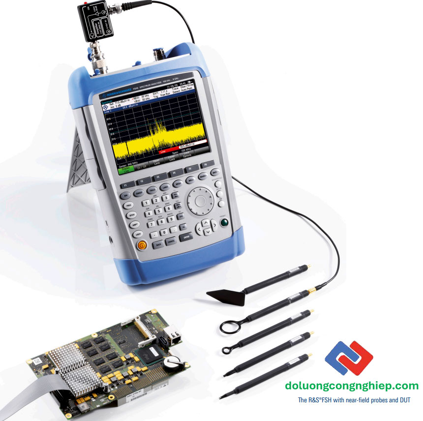 R&S-FSH-with-near-field-probes-and-DUT